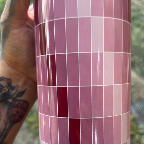 Vintage Thermos Pink and Red Mosaic Vacuum Flask hot/cold liquids eguc - Picture 14 of 14